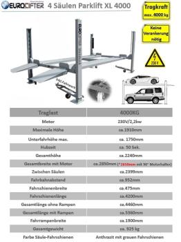 Parklift Steinbock XL 4000 kg